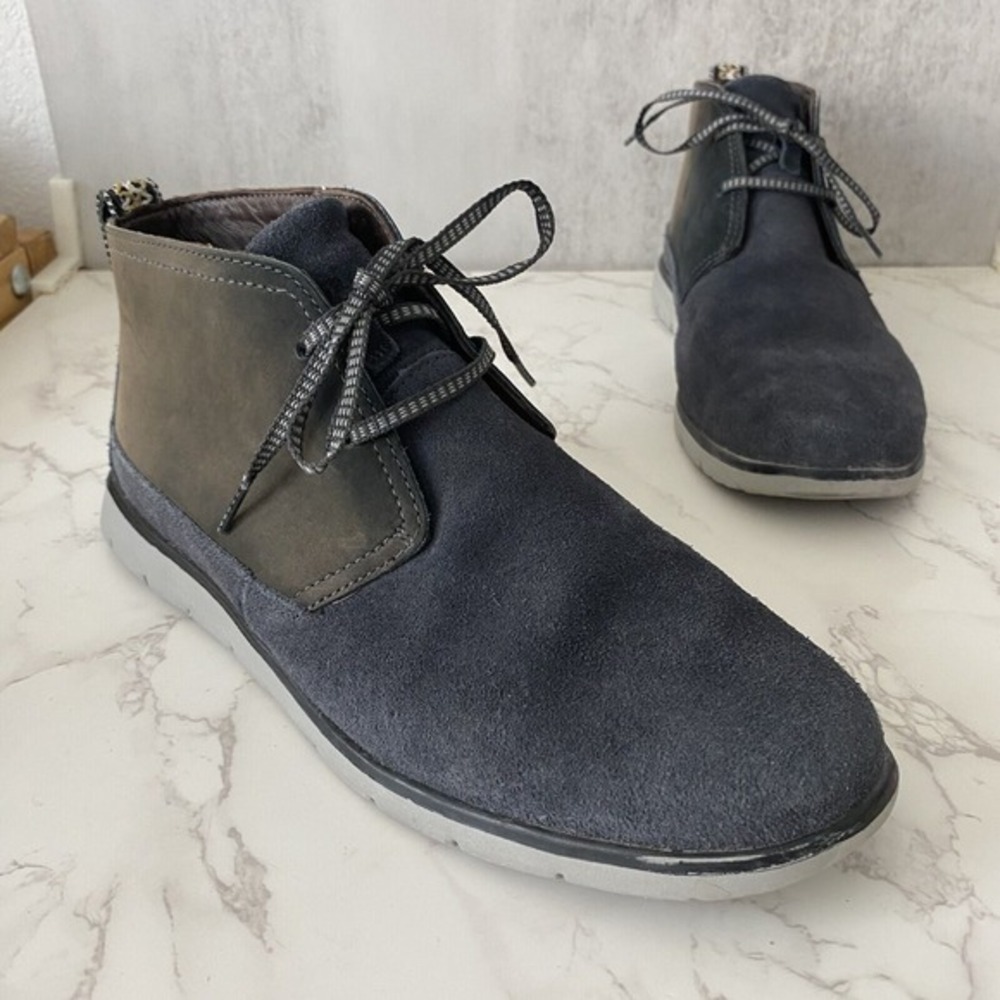 UGG Chukka Boots Men Sz‎ 10 Grey Ombre Waterproof Suede Nubuck